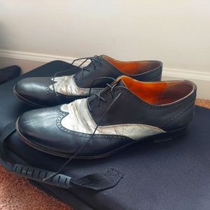 Maison Martin Margiela wingtipped Oxfords with silver accent